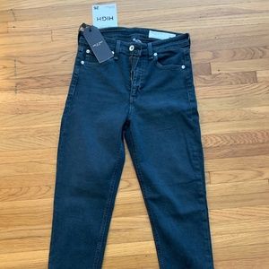 Rag & Bone Grey Nina High-Rise Ankle Cigarette Jean Size 26